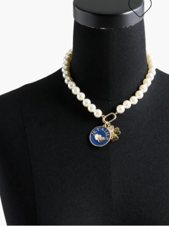 J. Crew Je t'aime pearl pendant necklace - Picture 3 of 11